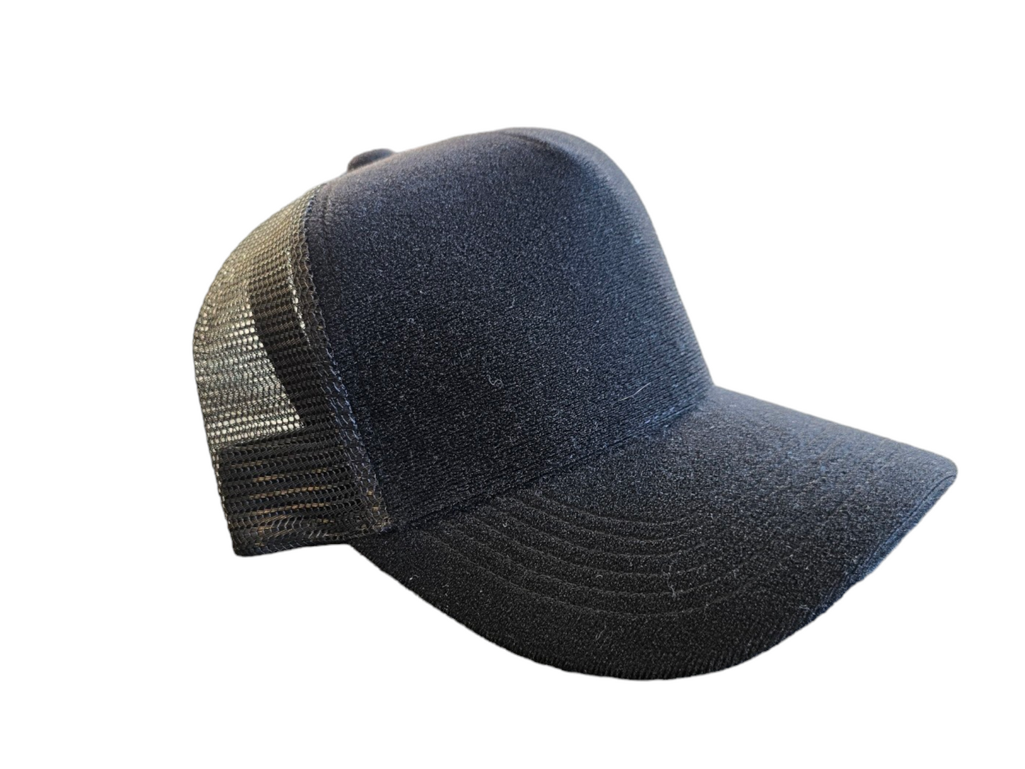 "Blank Canvas" Stiky Trucker Hat - Black