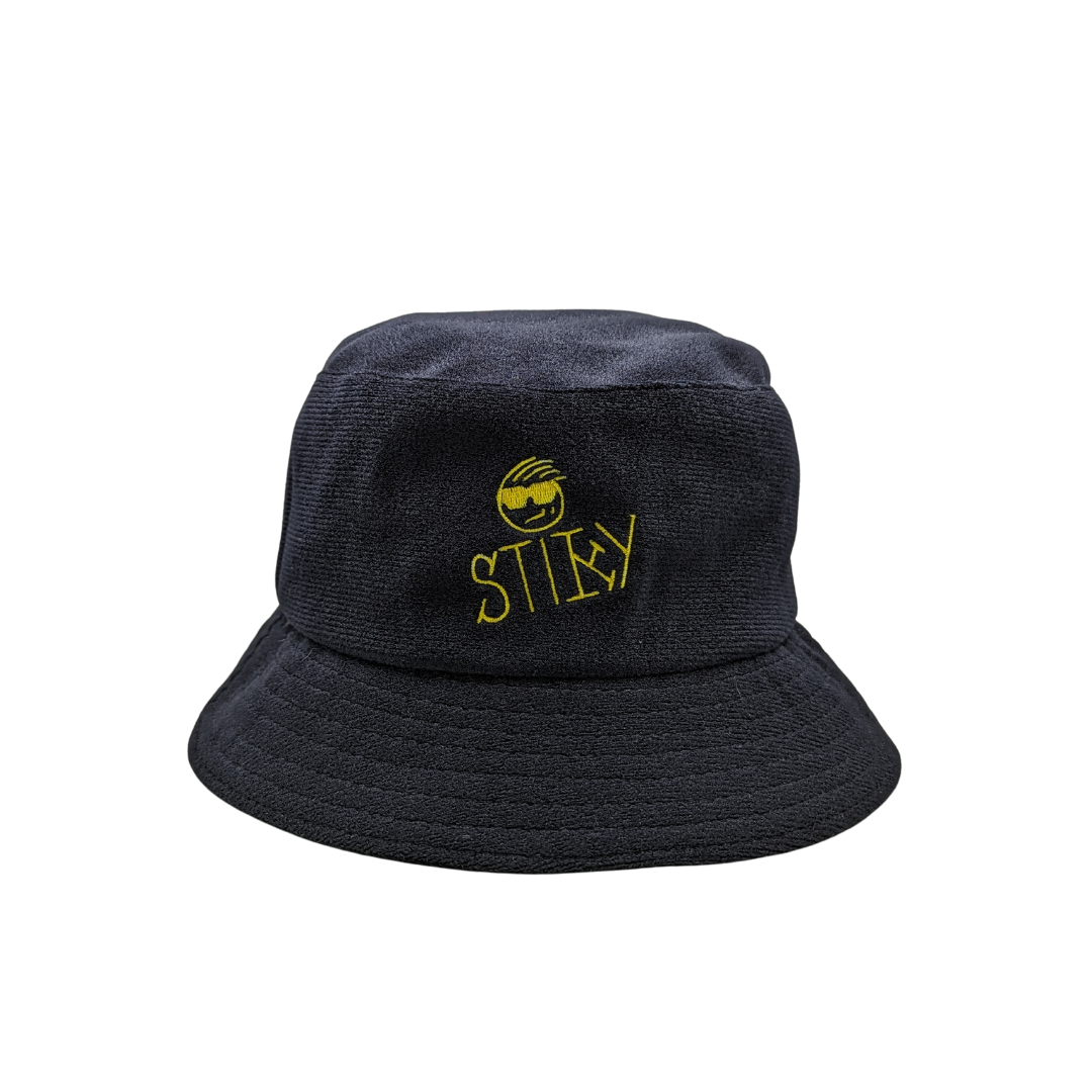 Stiky Bucket Hat - Black w/ Yellow Logo